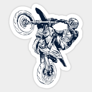 Dirt Bike Rider Popping a Wheelie Sticker